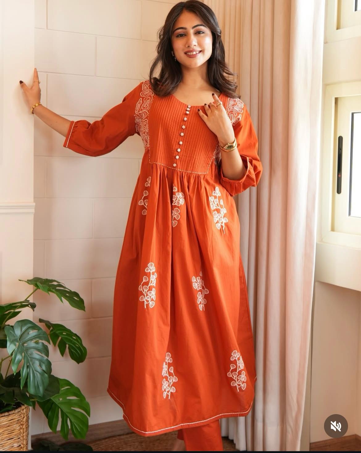 Pure Cotton Printed Kurta Set with Dupatta For Woman
